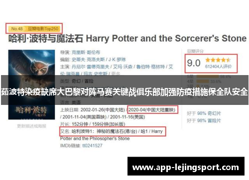 茹波特染疫缺席大巴黎对阵马赛关键战俱乐部加强防疫措施保全队安全
